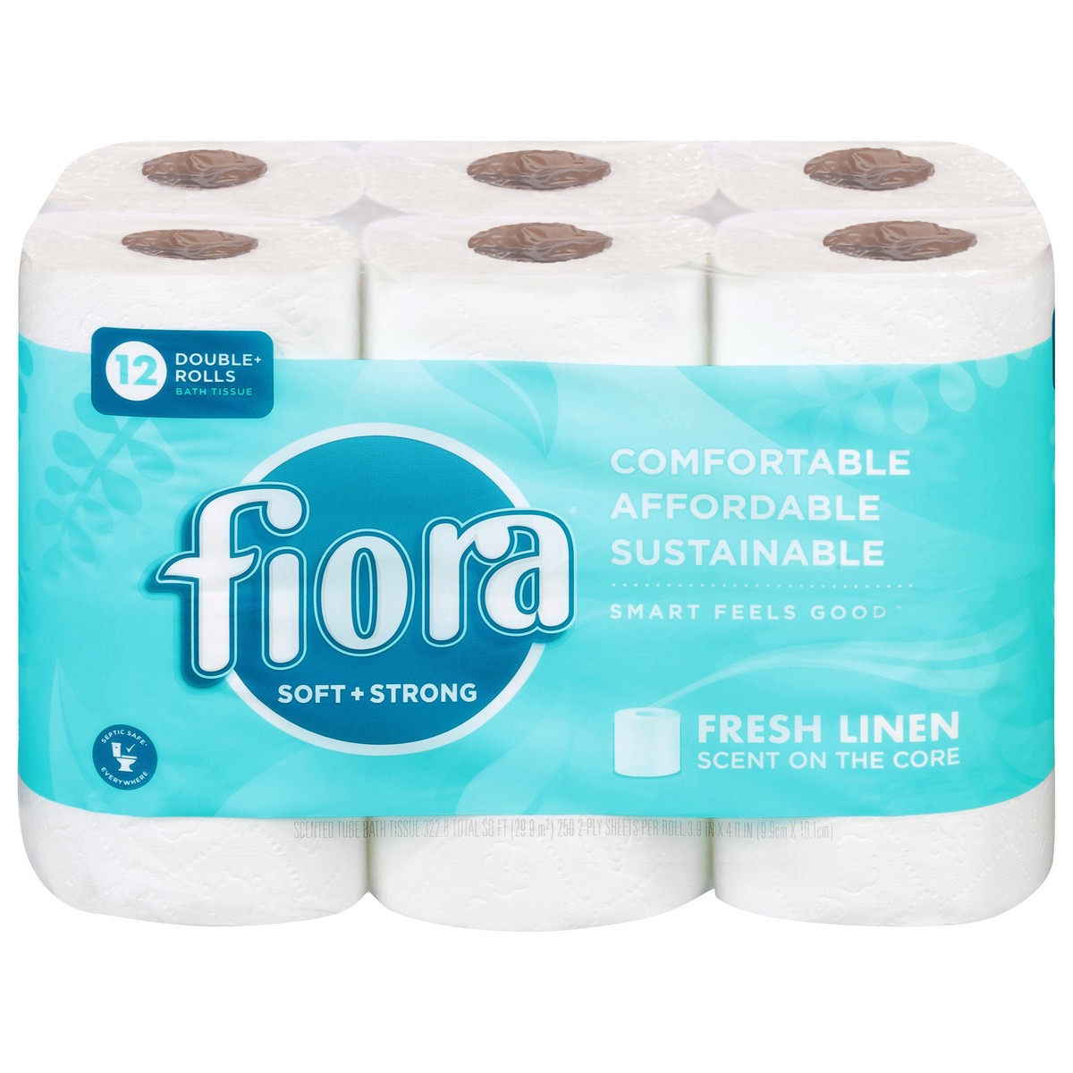 slide 7 of 9, Fiora® soft + strong bath tissue, 12 ct