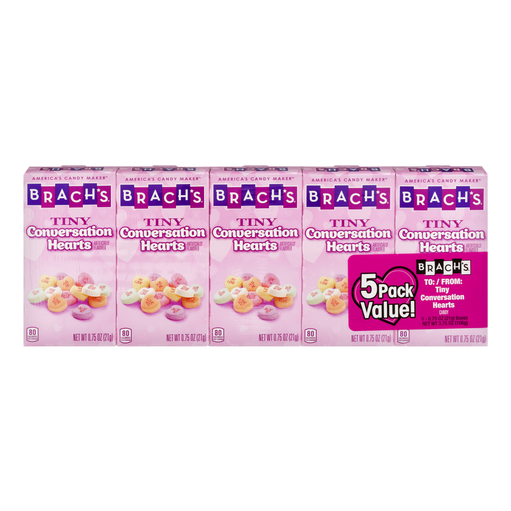 slide 1 of 1, Brach's Conversation Hearts Classic Flavors Box, 0.75 oz