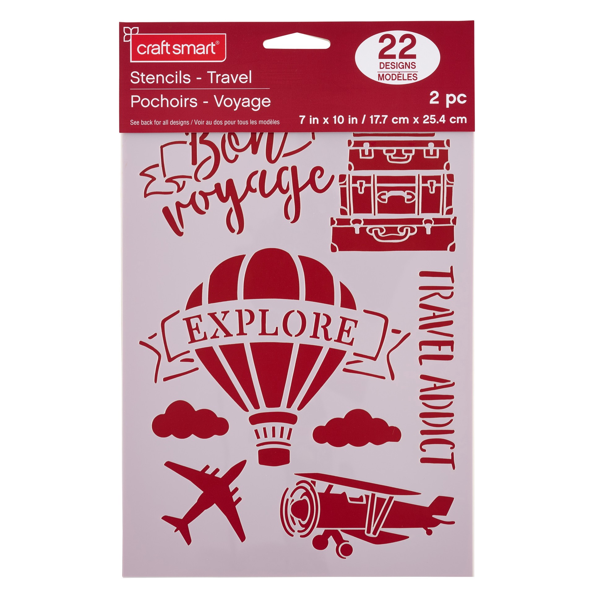 slide 3 of 4, Travel Plastic Stencils, 7" X 10" By Craft Smart, 7 in x 10 in