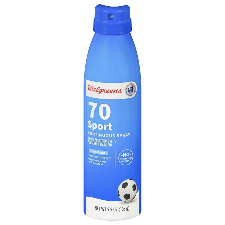 slide 5 of 5, Walgreens Sport No Oxybenzone Sunscreen Protection Factor 70, 5.5 oz