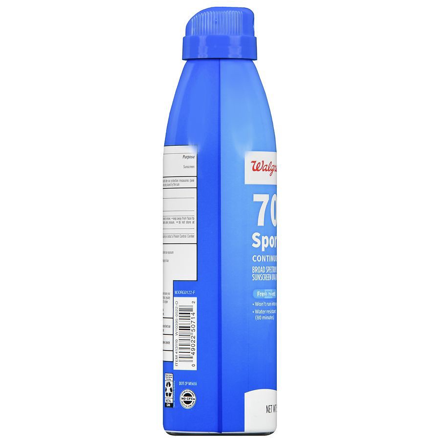 slide 3 of 5, Walgreens Sport No Oxybenzone Sunscreen Protection Factor 70, 5.5 oz