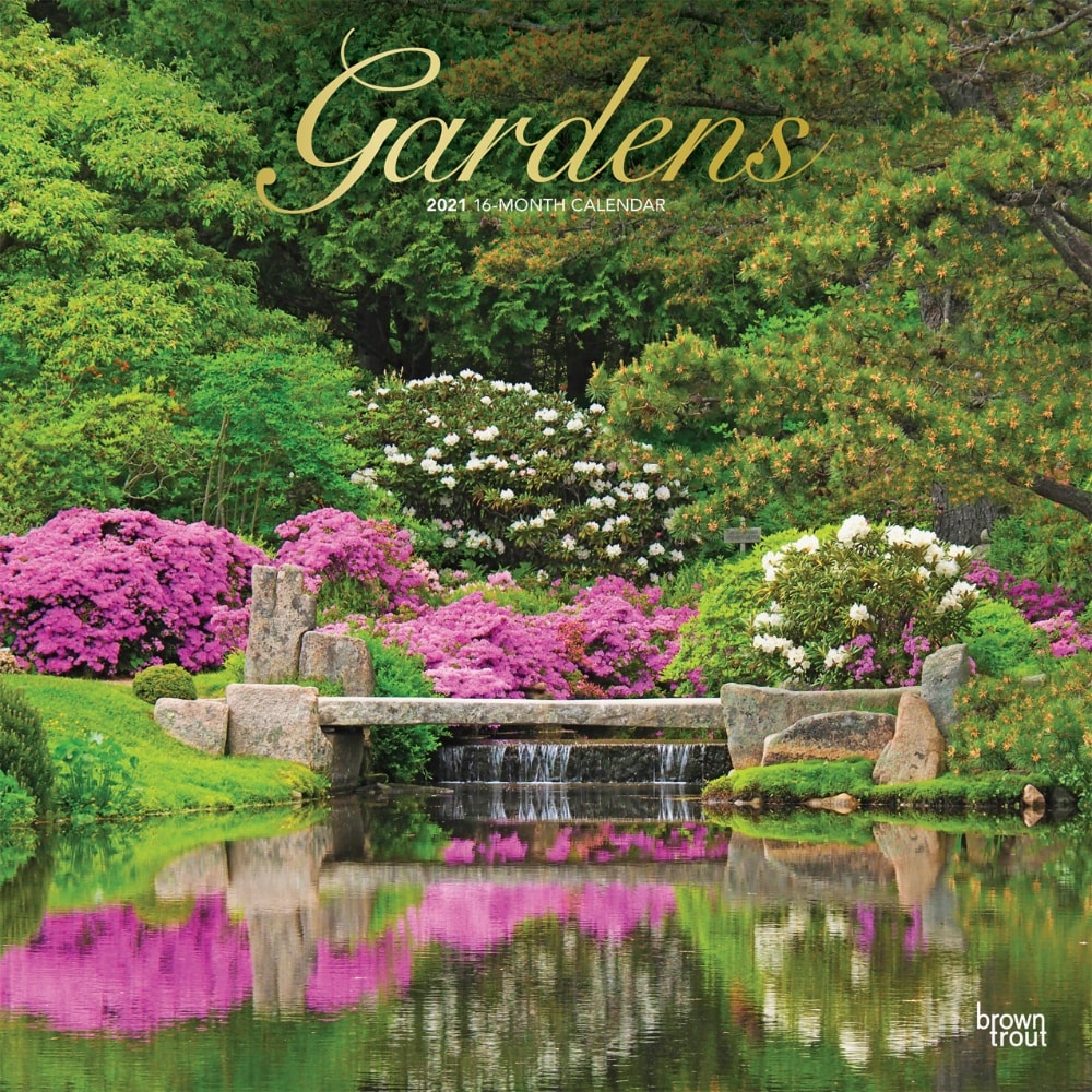 slide 1 of 1, 2021 Gardens 16-Month Wall Calendar By Browntrout, 1 ct