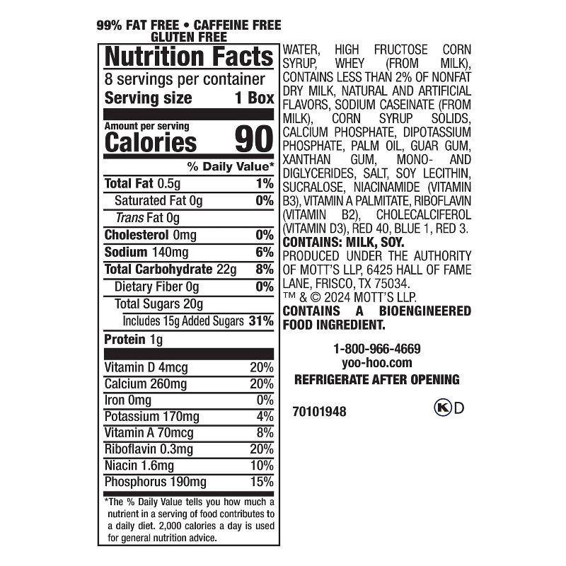 slide 5 of 7, Mott's Yoo-hoo Strawberry Chocolate Flavored Drink - 8pk/6.5oz Cans, 8 ct, 6.5 oz