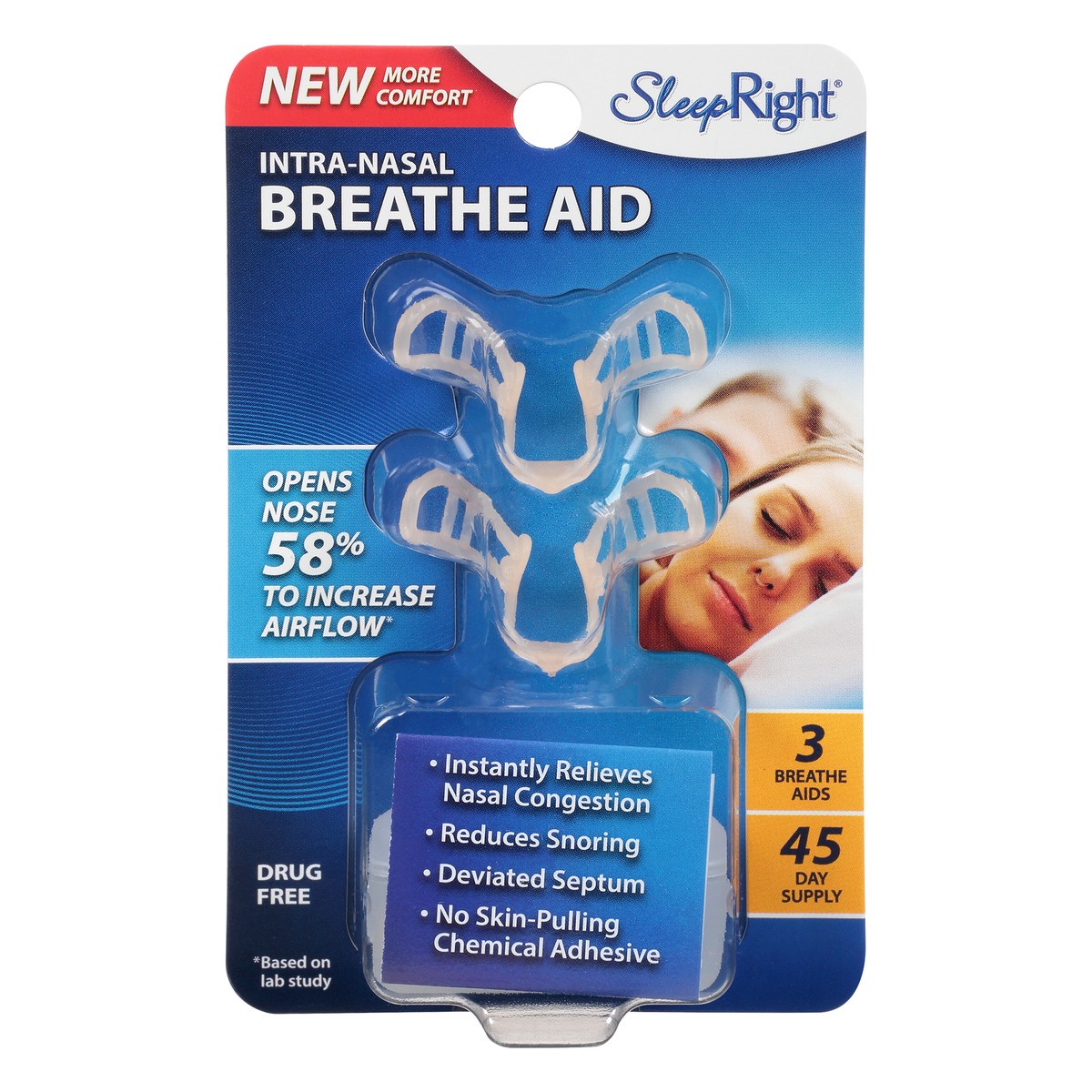 slide 1 of 11, SleepRight Intra-Nasal Breathe Aid 3 ea, 3 ct