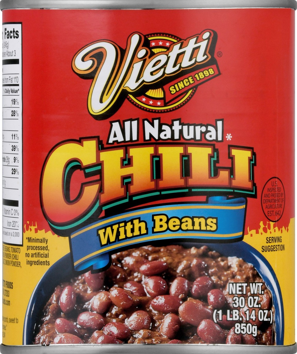 slide 3 of 9, Vietti Chili with Beans 30 oz, 30 oz