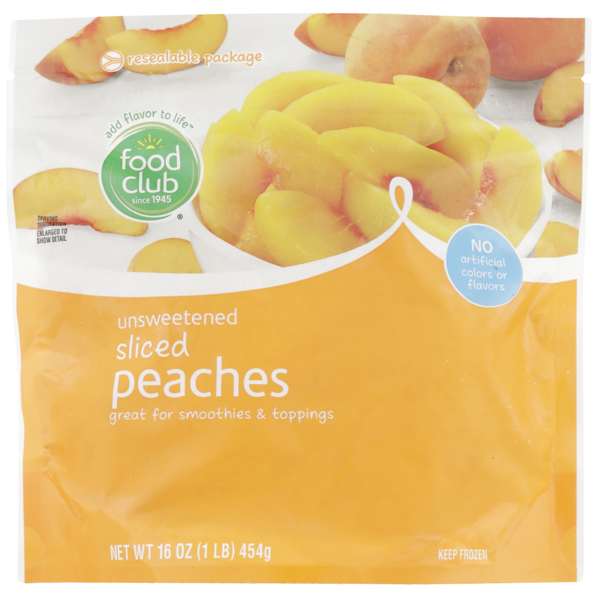 slide 1 of 6, Food Club Frozen Sliced Peaches, 16 oz