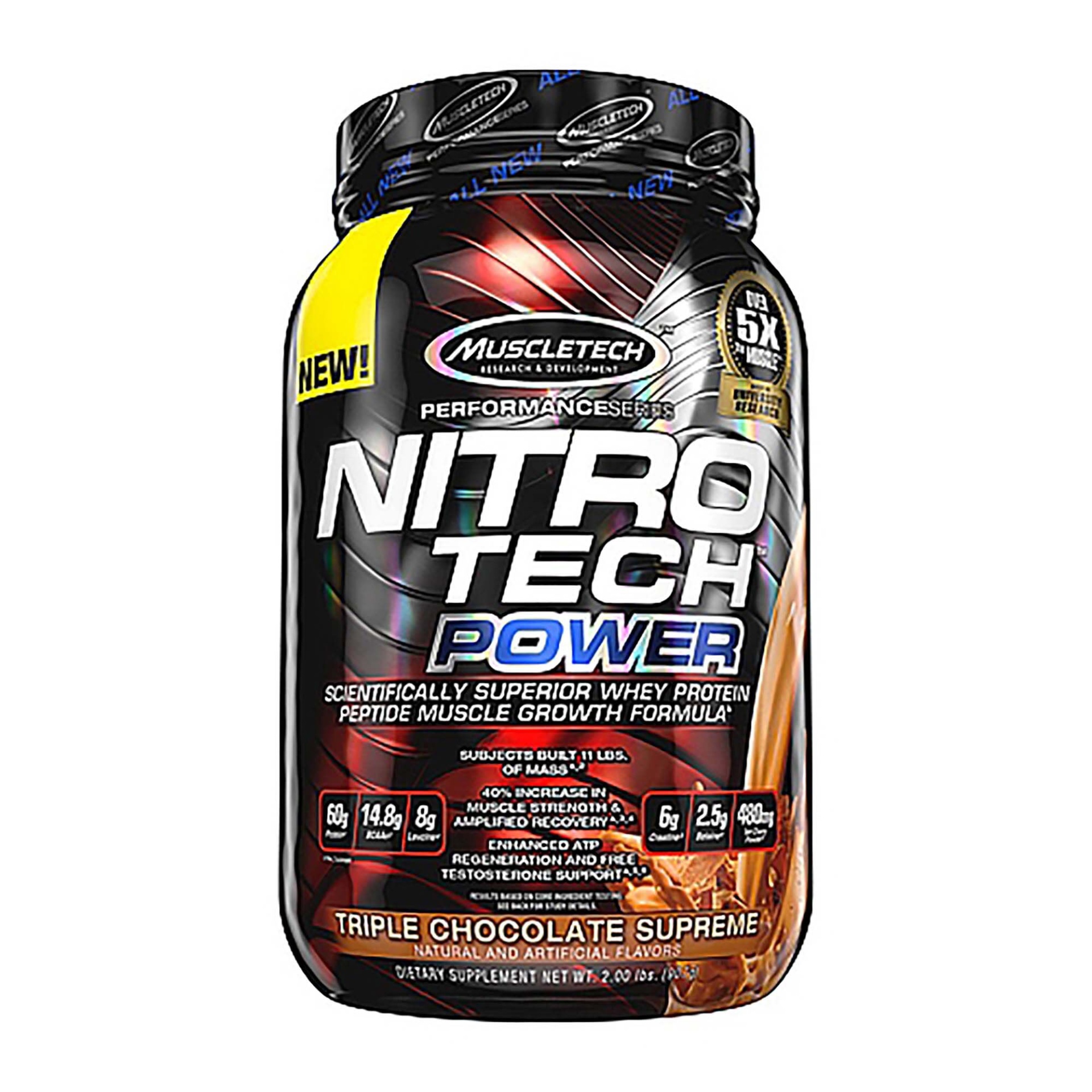 slide 1 of 1, MuscleTech Nitro-Tech POWER - Triple Chocolate Supreme, 2 lb