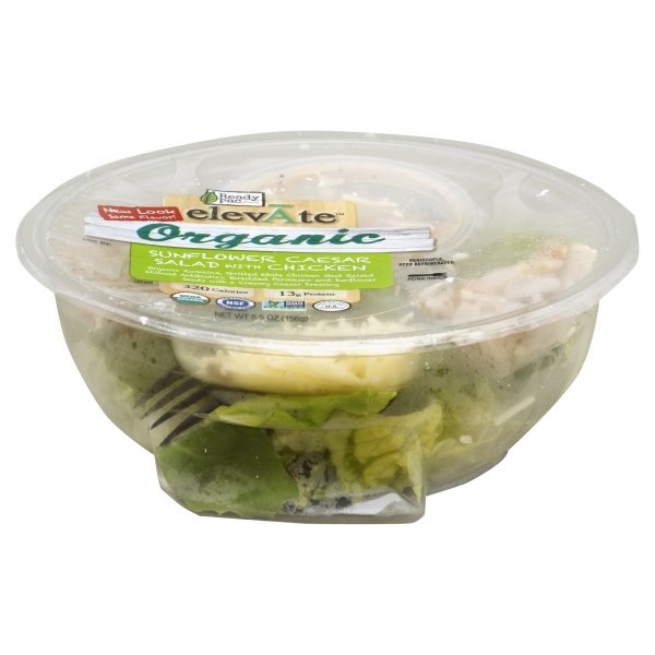 slide 1 of 3, Ready Pac Salad, Organic, Sunflower Caesar, with Chicken, 5.5 oz