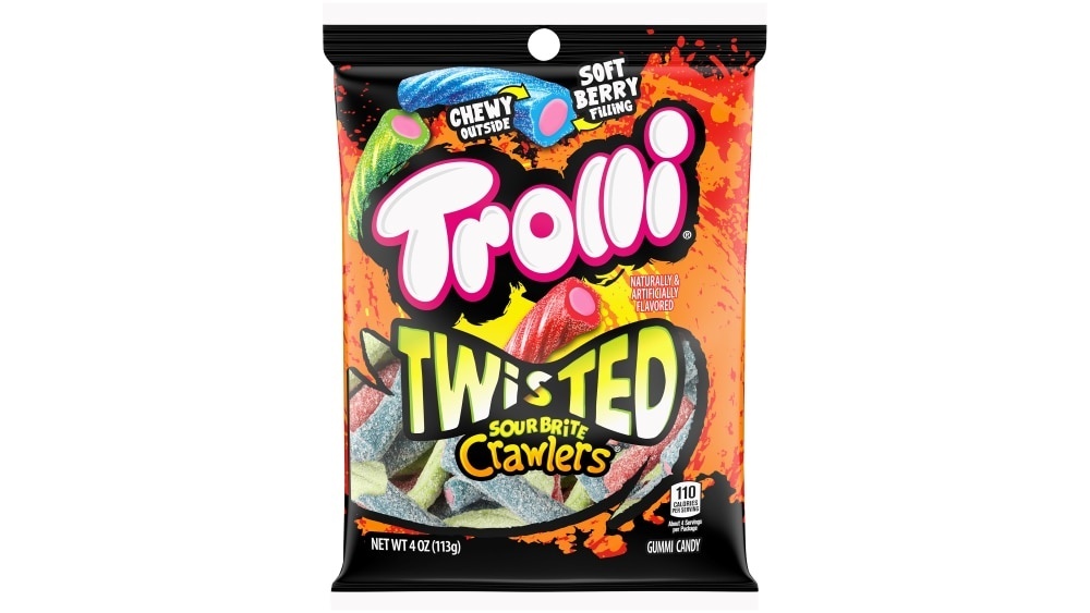 slide 1 of 1, Trolli Twisted Sour Brite Crawlers, 4 oz