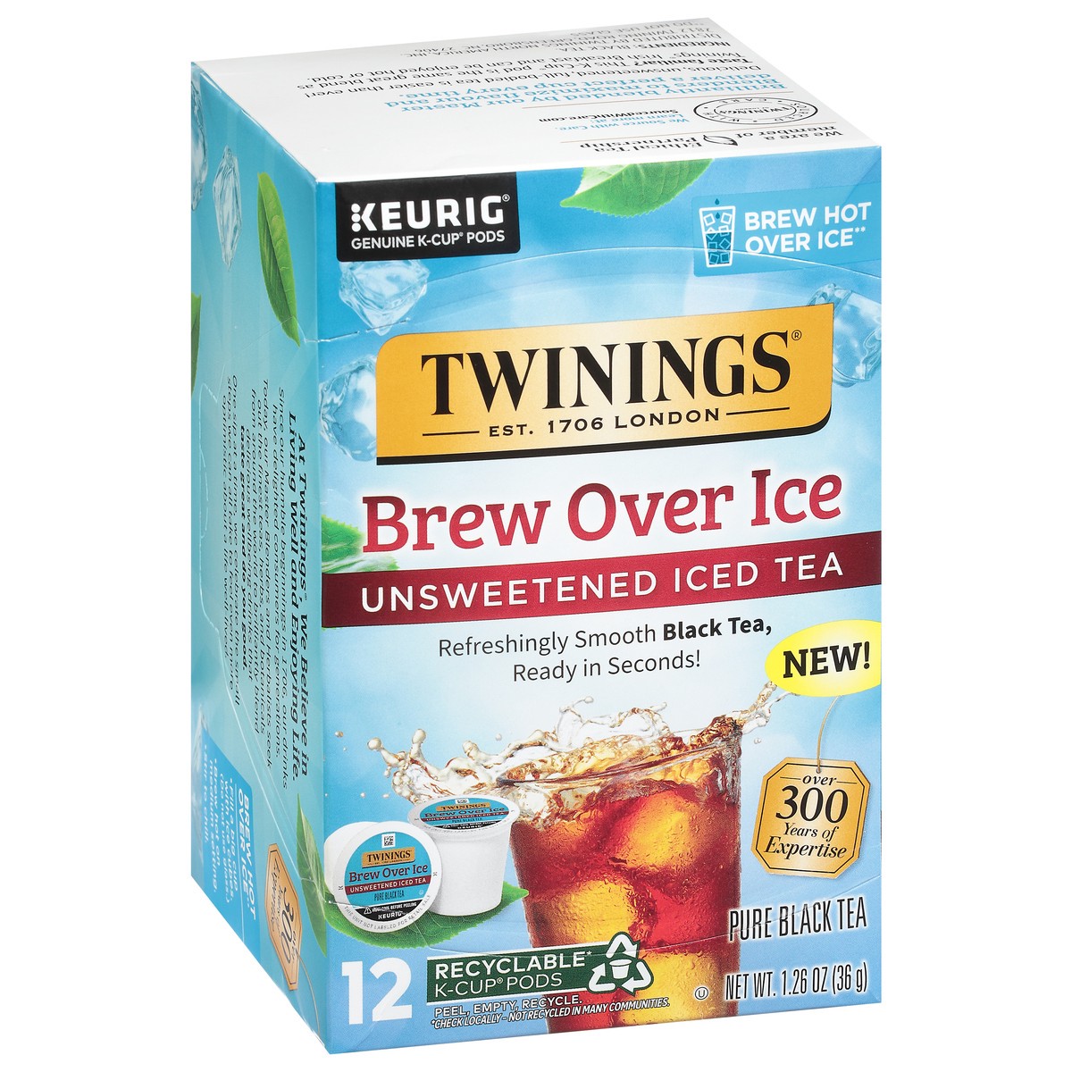 slide 14 of 14, Twinings K-Cup Pods Unsweetened Iced Tea - 12 ct, 12 ct