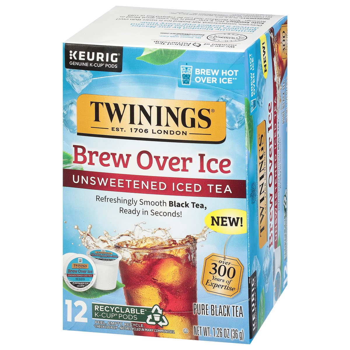 slide 13 of 14, Twinings K-Cup Pods Unsweetened Iced Tea - 12 ct, 12 ct