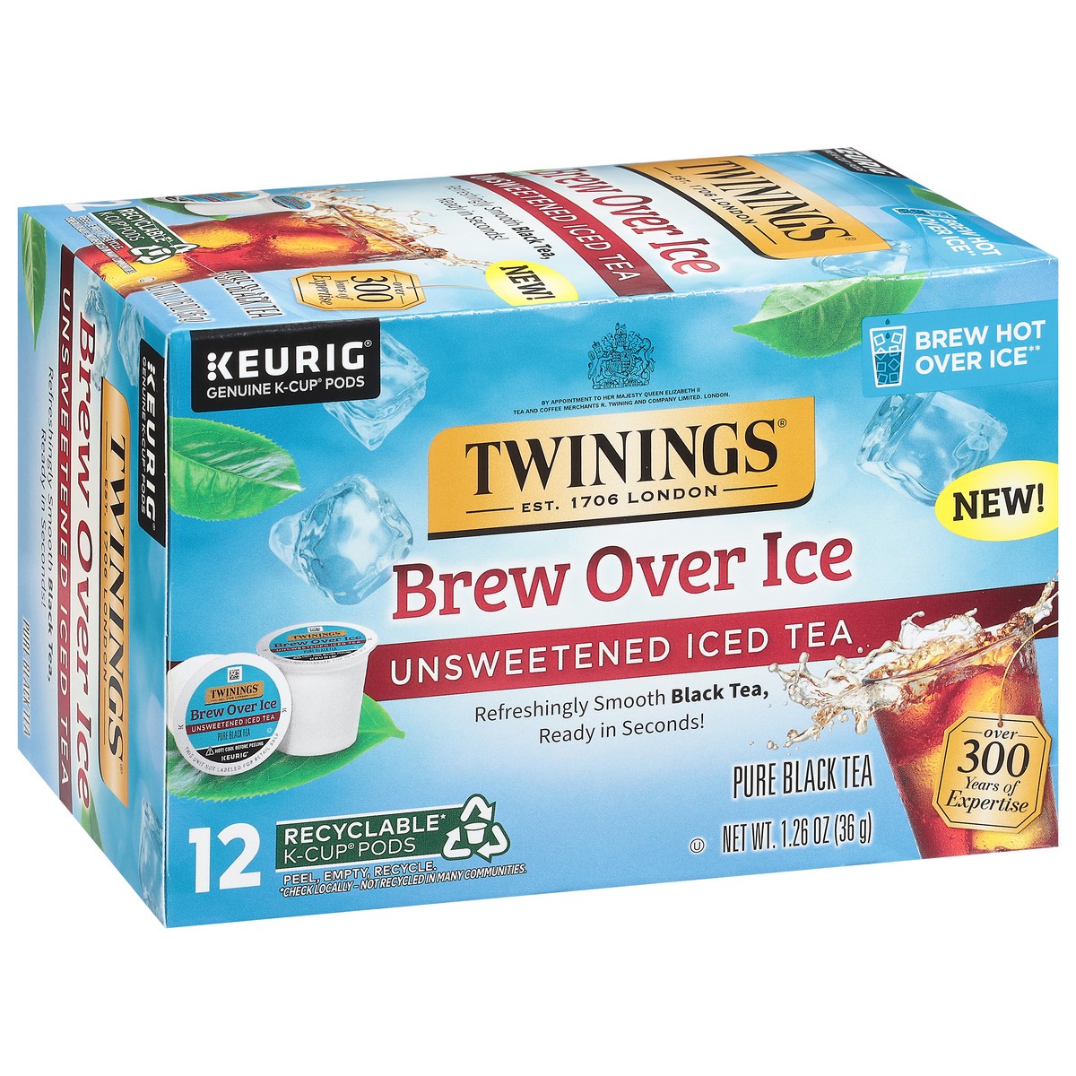 slide 6 of 14, Twinings K-Cup Pods Unsweetened Iced Tea - 12 ct, 12 ct