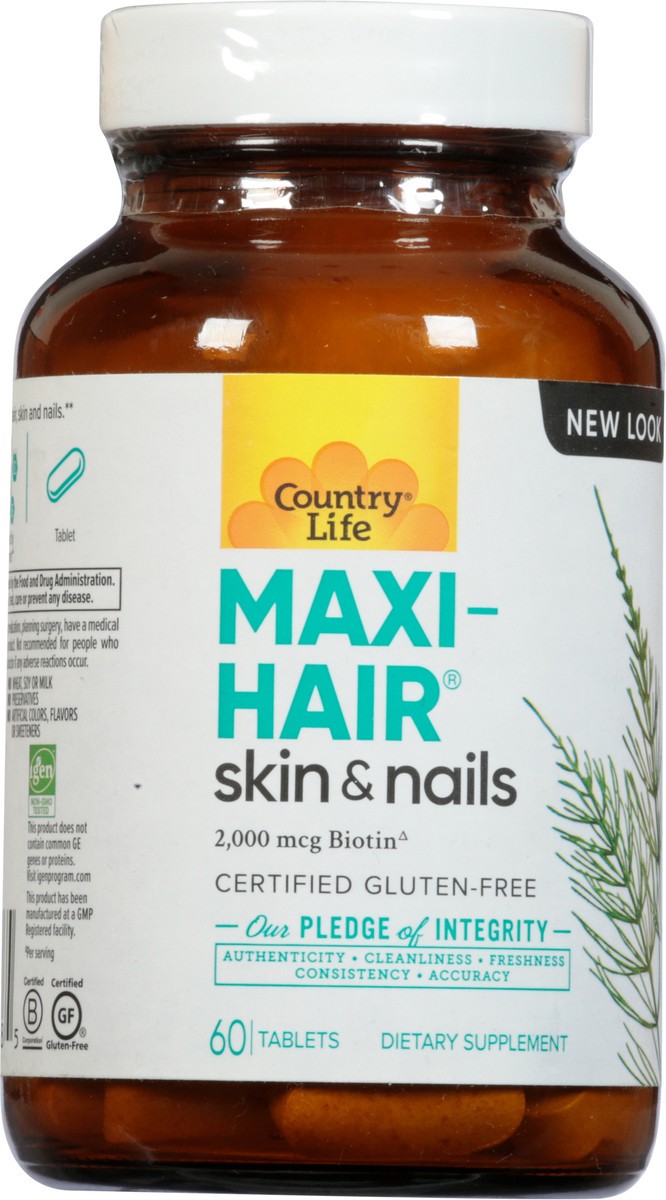 slide 3 of 9, Country Life Maxi-Hair Skin & Nails Tablets, 60 ct