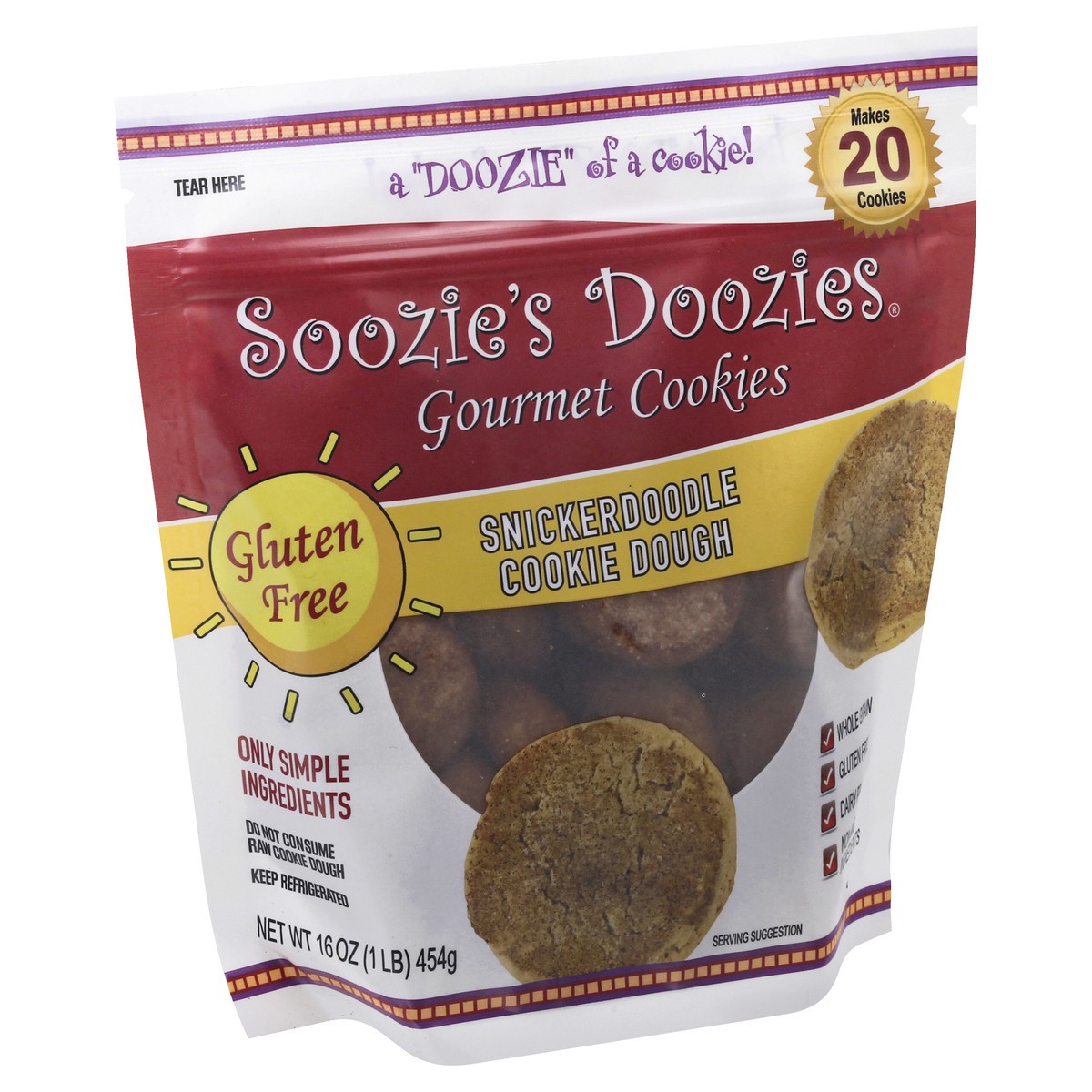 slide 13 of 13, Soozie's Doozies Gourmet Cookies Snickerdoodle Cookie Dough 16 oz, 16 oz