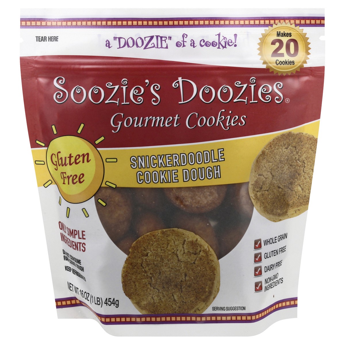 slide 1 of 13, Soozie's Doozies Gourmet Cookies Snickerdoodle Cookie Dough 16 oz, 16 oz