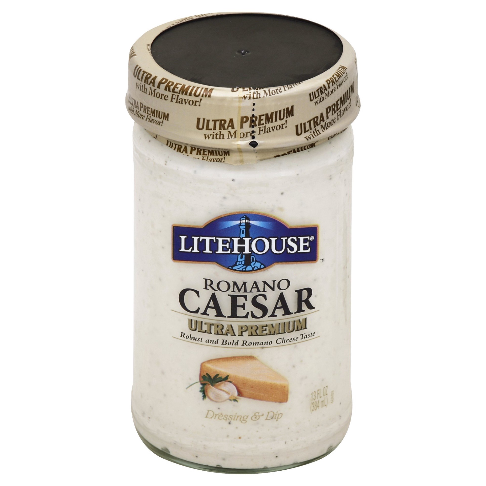 slide 1 of 8, Litehouse Romano Caesar Dressing & Dip 13 fl. oz. Jar, 13 fl oz