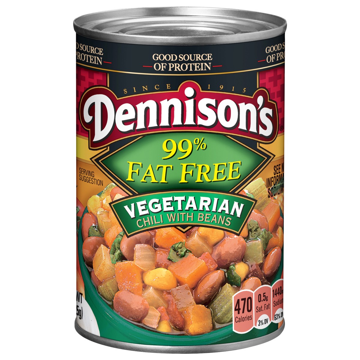 slide 1 of 5, Dennison's Vegetarian Chili, 15 oz