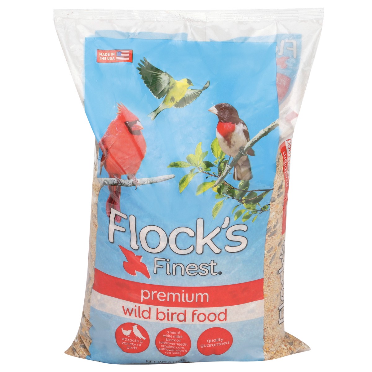 slide 1 of 8, Flock's Finest Premium Wild Bird Food, 5 lb