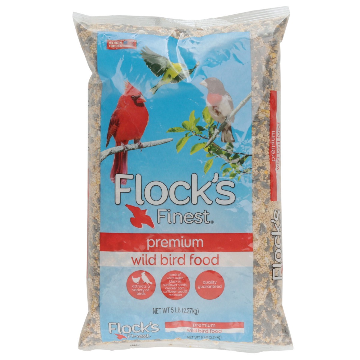 slide 4 of 8, Flock's Finest Premium Wild Bird Food, 5 lb