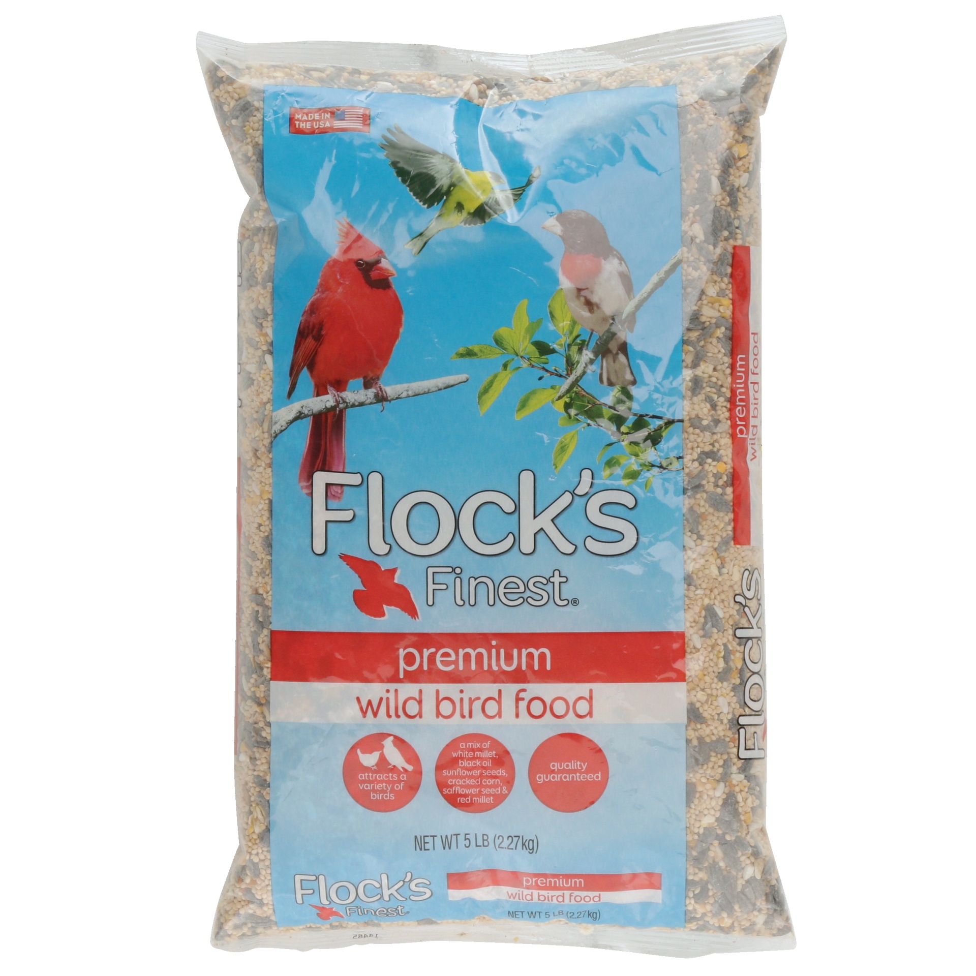 slide 1 of 6, Flock's Finest Gourmet Wild Bird Food, 5 lb