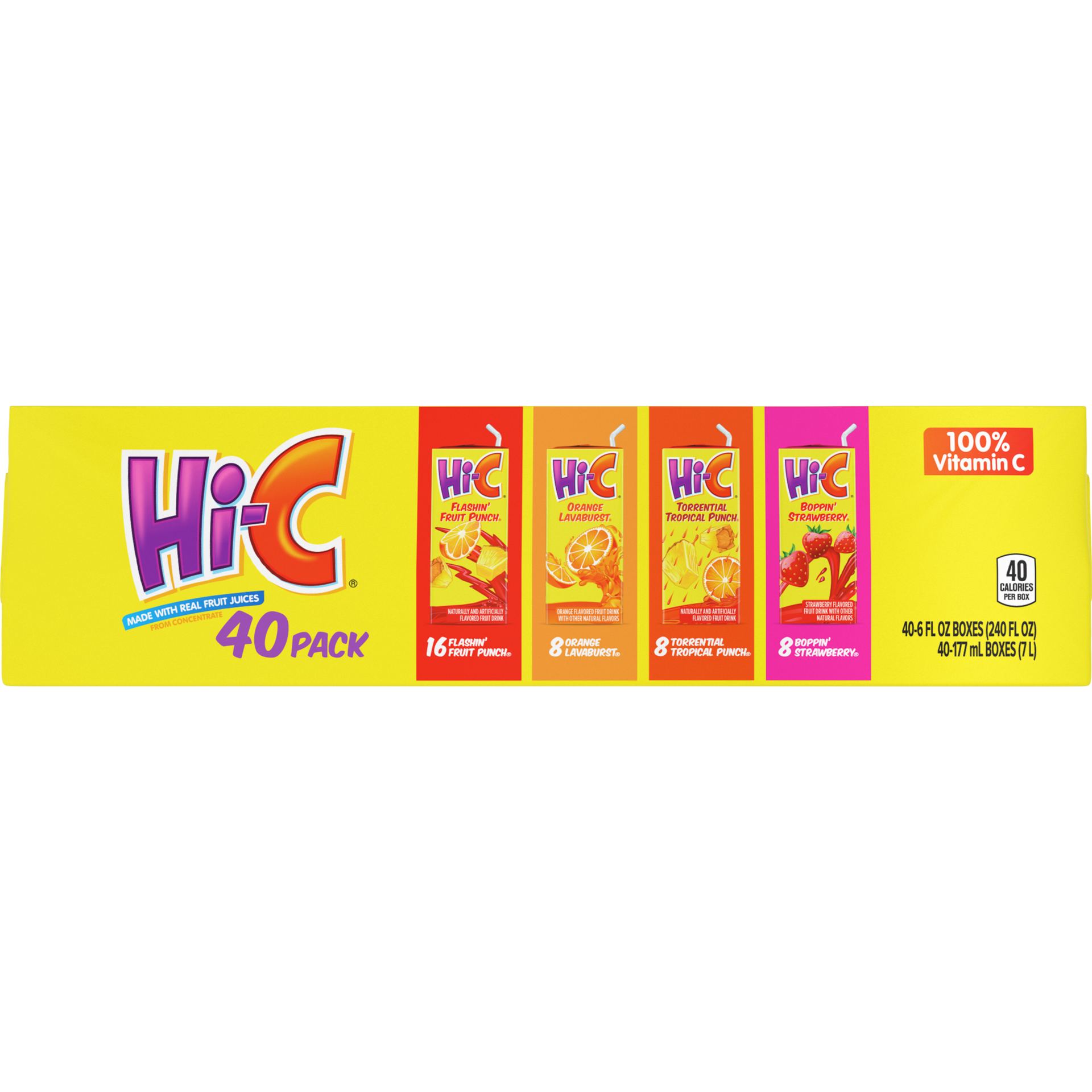 slide 1 of 5, Hi-C Variety Pack Cartons, 6 fl oz, 40 Pack, 40 ct; 6 fl oz