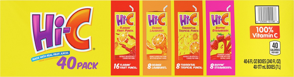 slide 1 of 5, Hi-C Variety Pack Cartons, 6 fl oz, 40 Pack, 40 ct