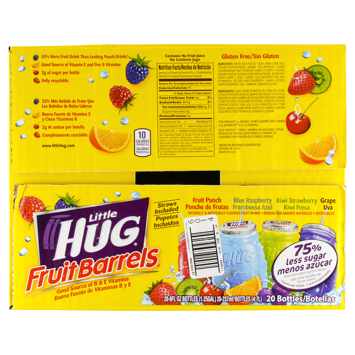 slide 5 of 6, Little Hug Fruit Barrels Original Variety Pack Drink 20 - 8 fl oz Bottles, 20 ct