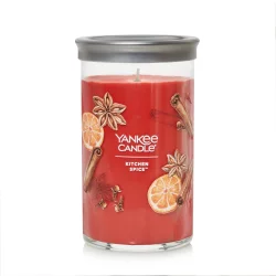 Yankee Candle Medium Pillar Scented Candle with up to 115 Hour Burn Time, 14.25 oz, Kitchen Spice