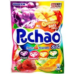 Puchao Four Flavor Fruit Gummy & Soft Candy- 3.53 oz
