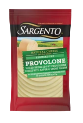 Sargento Sliced Reduced Fat Provolone Natural Cheese with Natural Smoke Flavor, 10 Slices