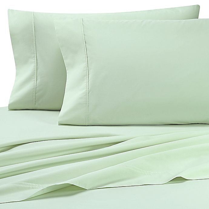 slide 1 of 1, Heartland HomeGrown 325 TC Cotton Percale Queen Fitted Sheet - Light Green, 1 ct