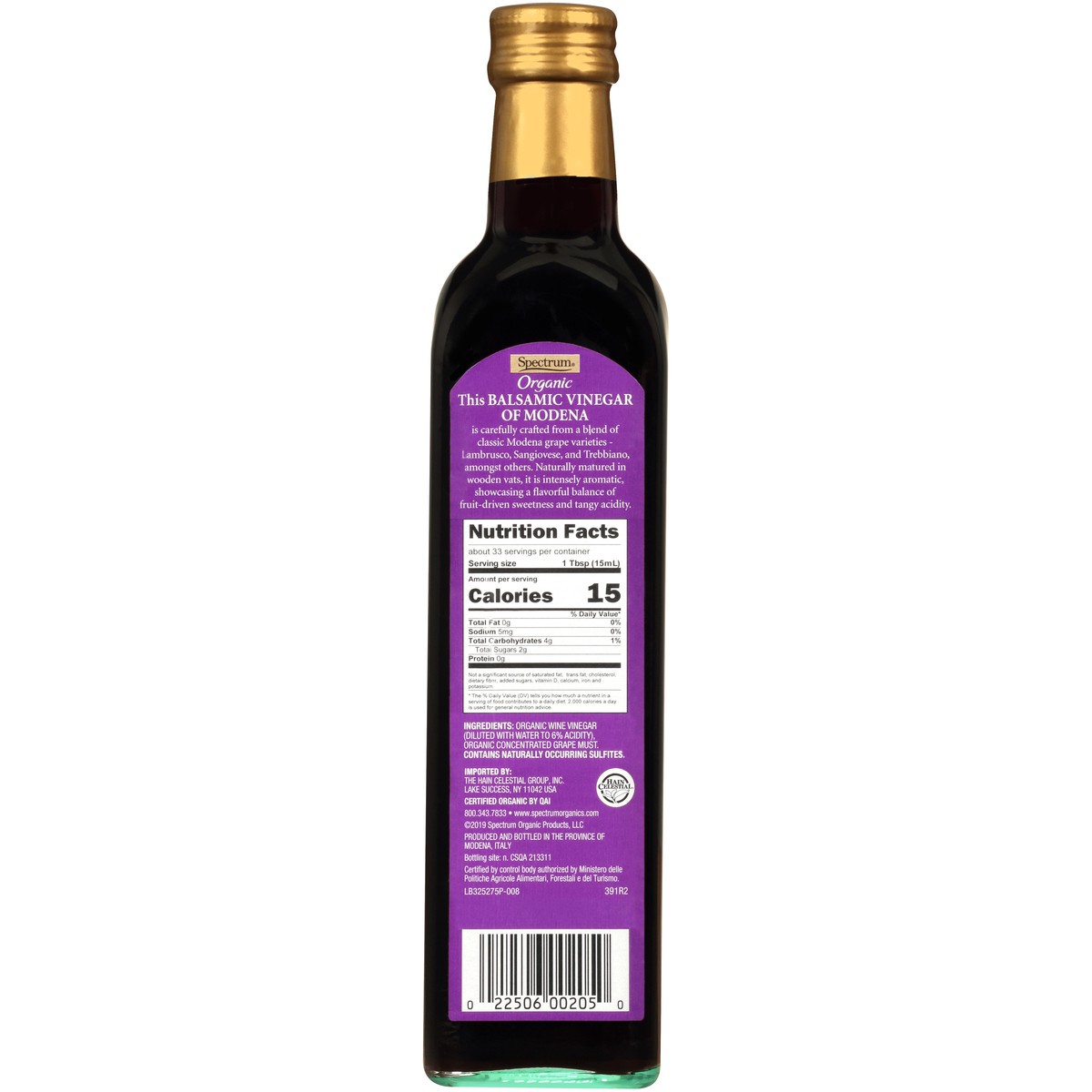 slide 4 of 9, Spectrum Organic Balsamic Vinegar of Modena, 16.9 fl oz