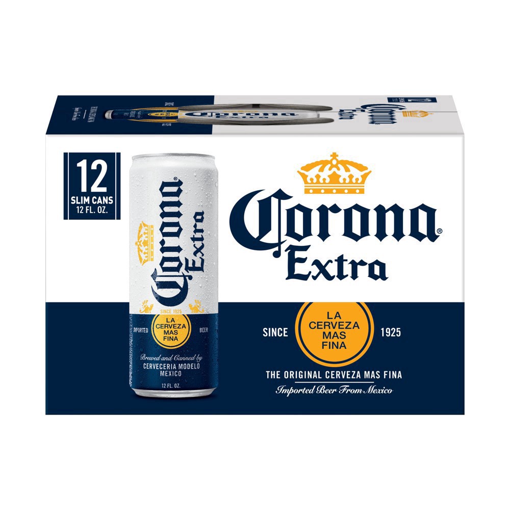 slide 36 of 85, Corona Extra Mexican Lager Import Beer, 12 pk 12 fl oz Cans, 4.6% ABV, 144 fl oz