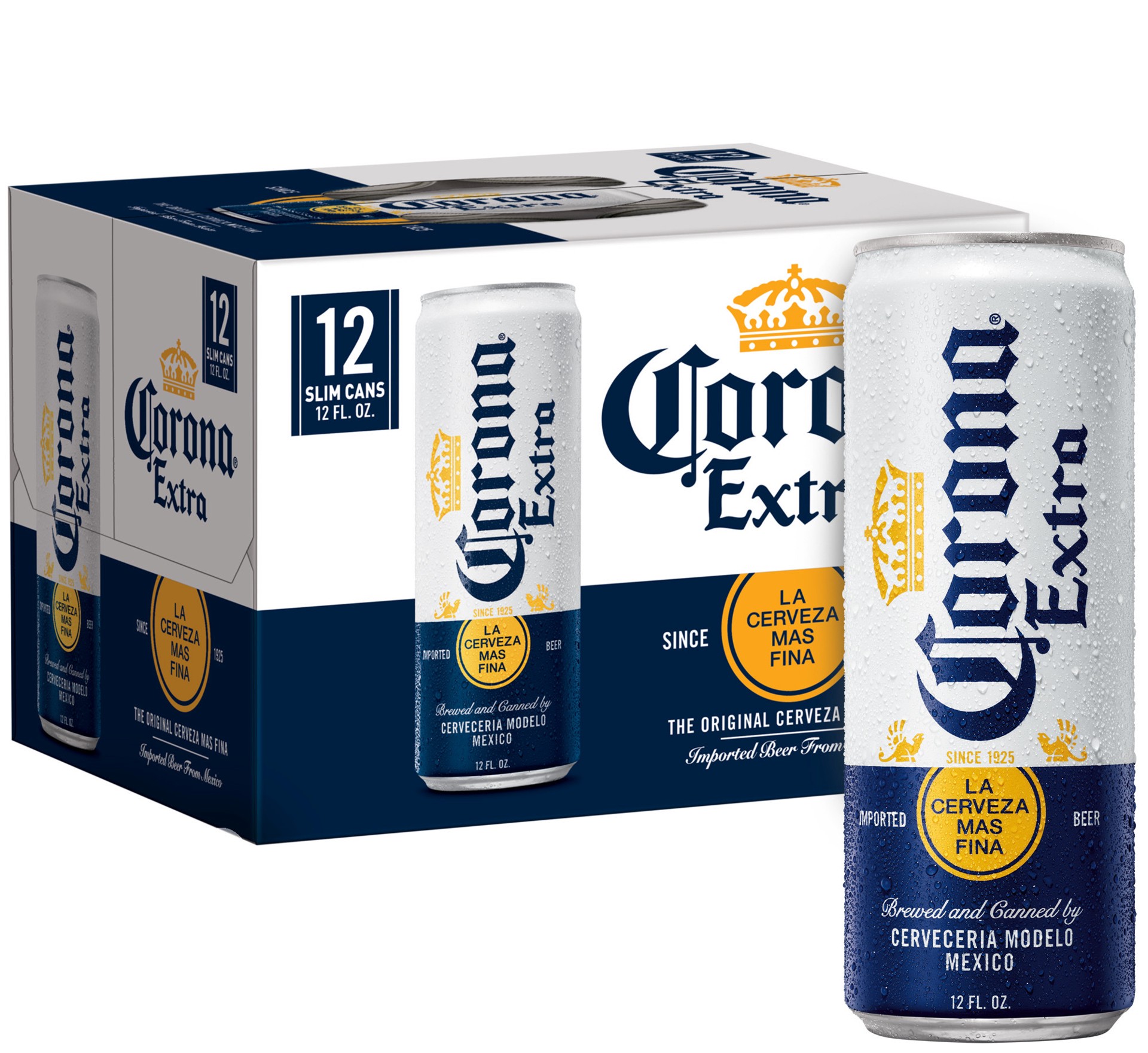 slide 1 of 85, Corona Extra Lager Mexican Beer Cans, 12 ct; 12 oz