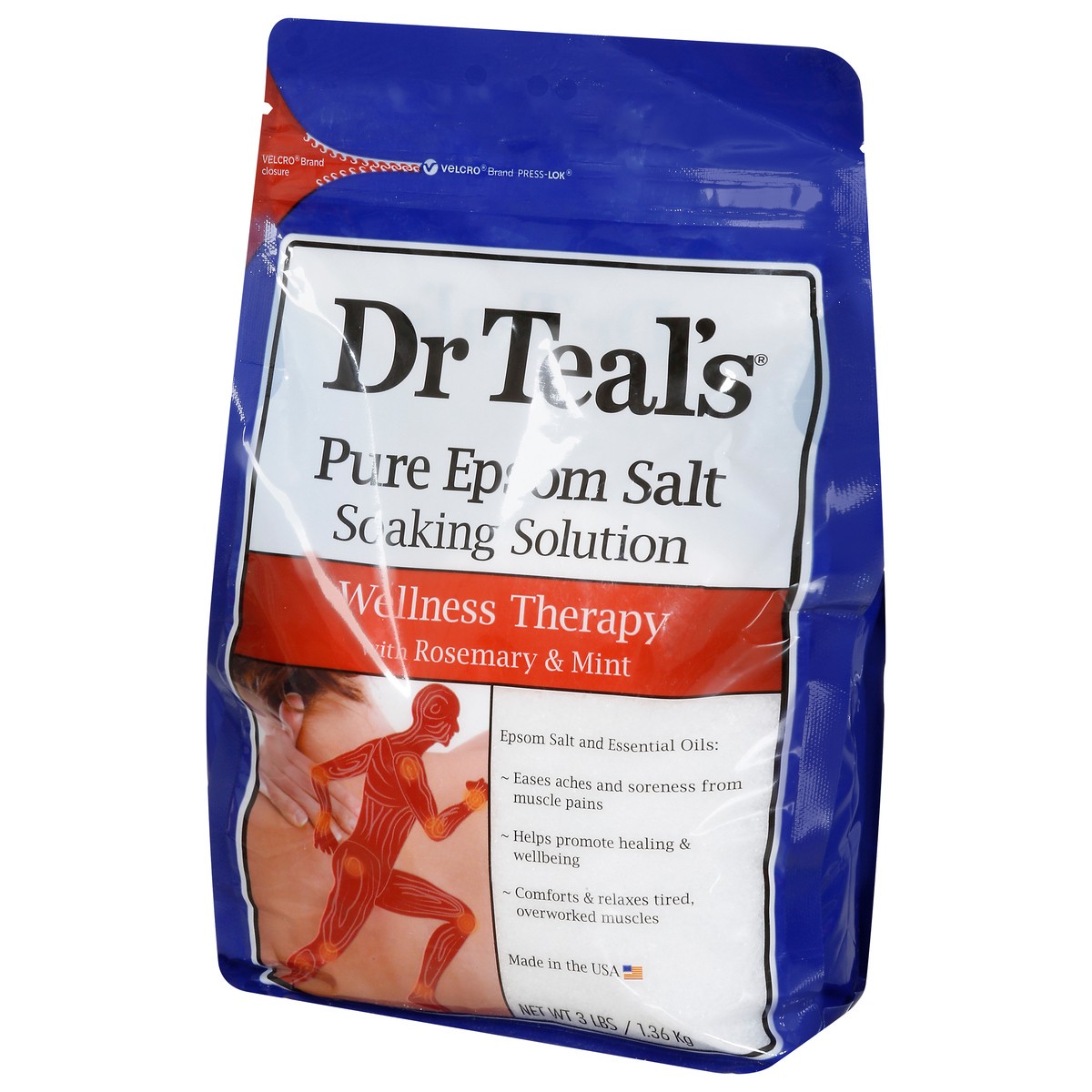 slide 2 of 9, Dr. Teal's Wellness Therapy Epsom Salt Soaking Solution - 3lb, 3 lb