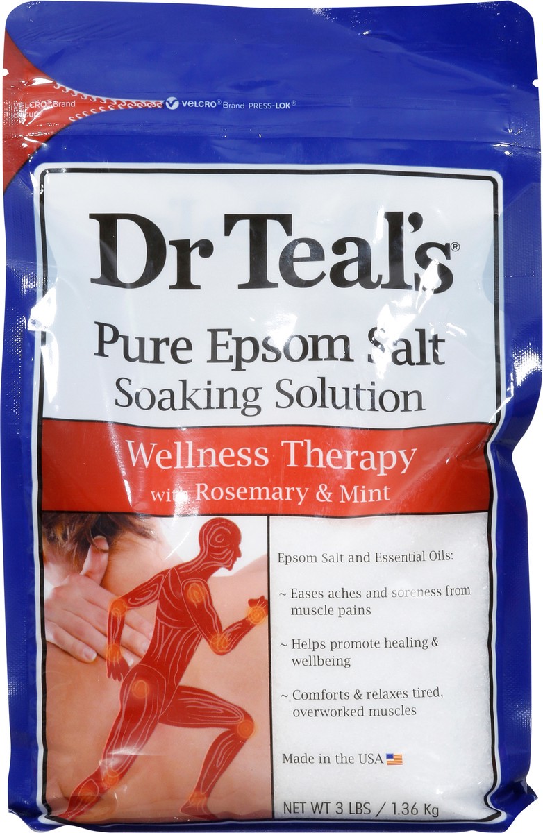 slide 9 of 9, Dr. Teal's Wellness Therapy Epsom Salt Soaking Solution - 3lb, 3 lb