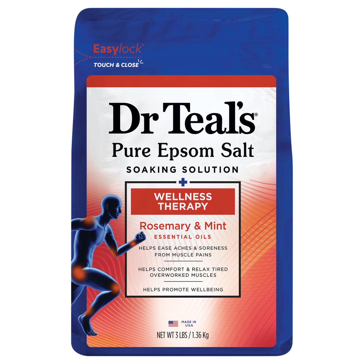 slide 1 of 9, Dr. Teal's Wellness Therapy Epsom Salt Soaking Solution - 3lb, 3 lb