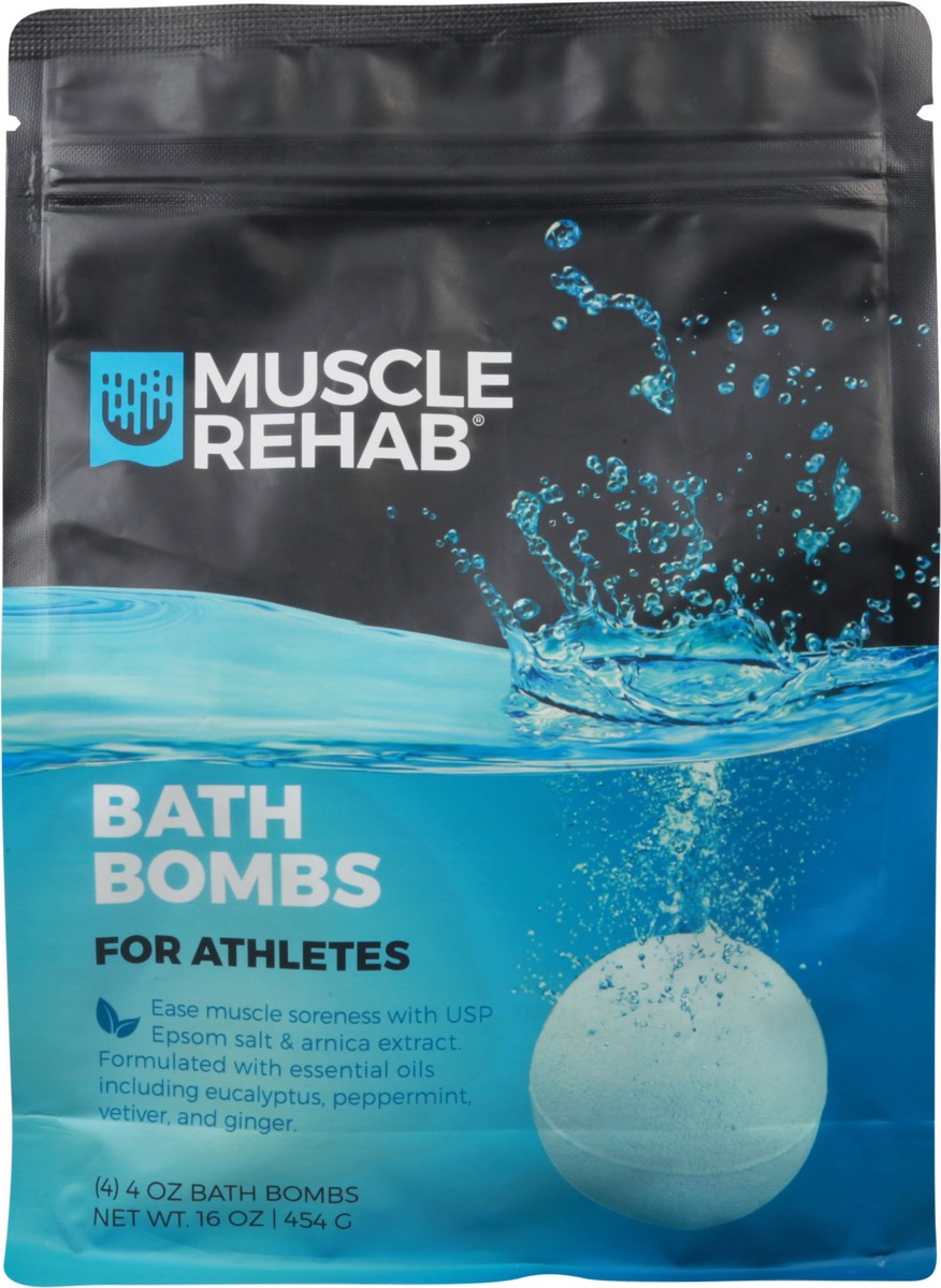 slide 6 of 13, Muscle Rehab for Athletes Bath Bombs 4 Bath Bombs 4 oz 4 ea, 4 ct