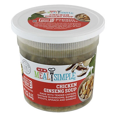 slide 1 of 1, H-E-B Meal Simple Chicken Ginseng Soup, 16 oz