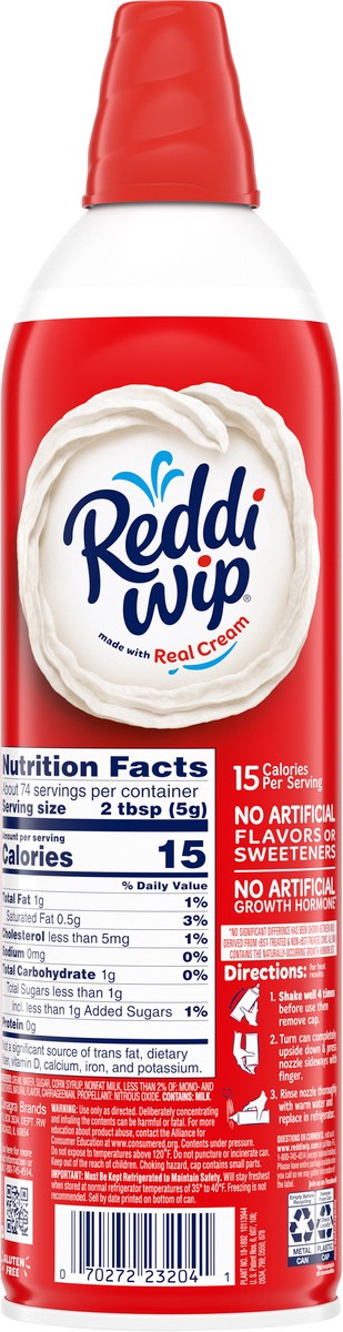 slide 4 of 5, Reddi-wip Original Dairy Whipped Topping 13 oz, 13 oz