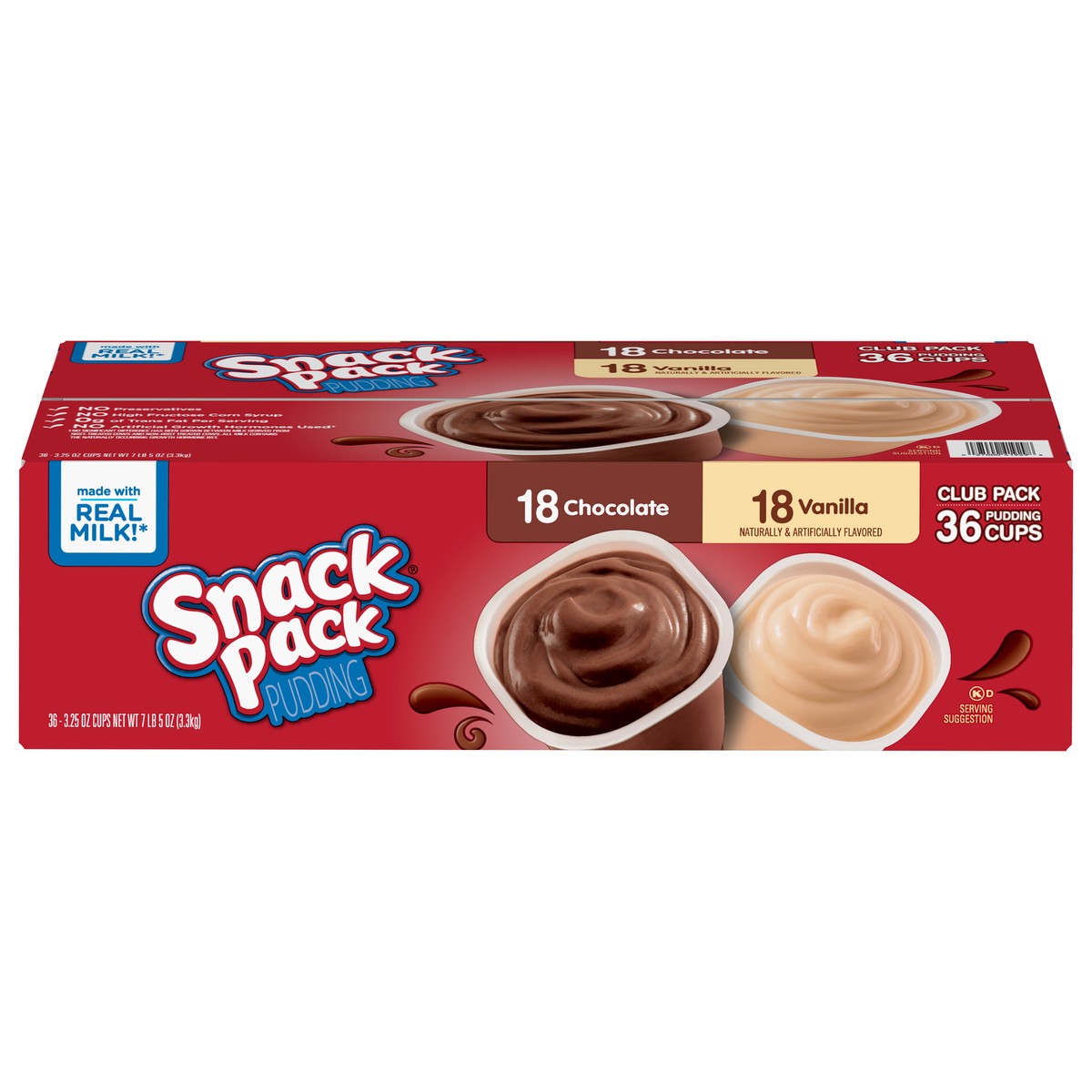 slide 1 of 7, Snack Pack Chocolate/Vanilla Pudding 36 - 3.25 oz Cups, 36 ct