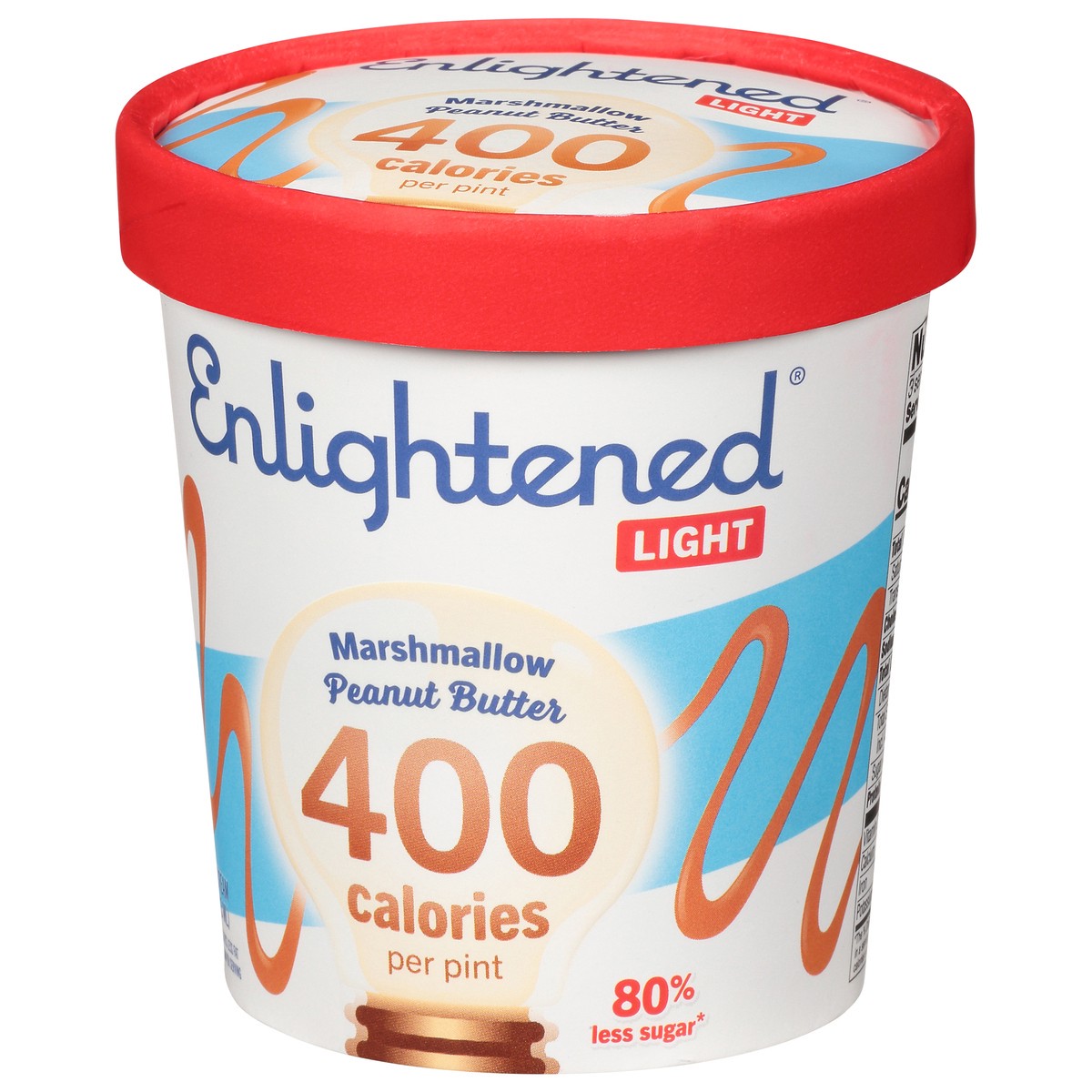 slide 4 of 12, Enlightened Light Marshmallow Peanut Butter Ice Cream 1 pt, 1 pint