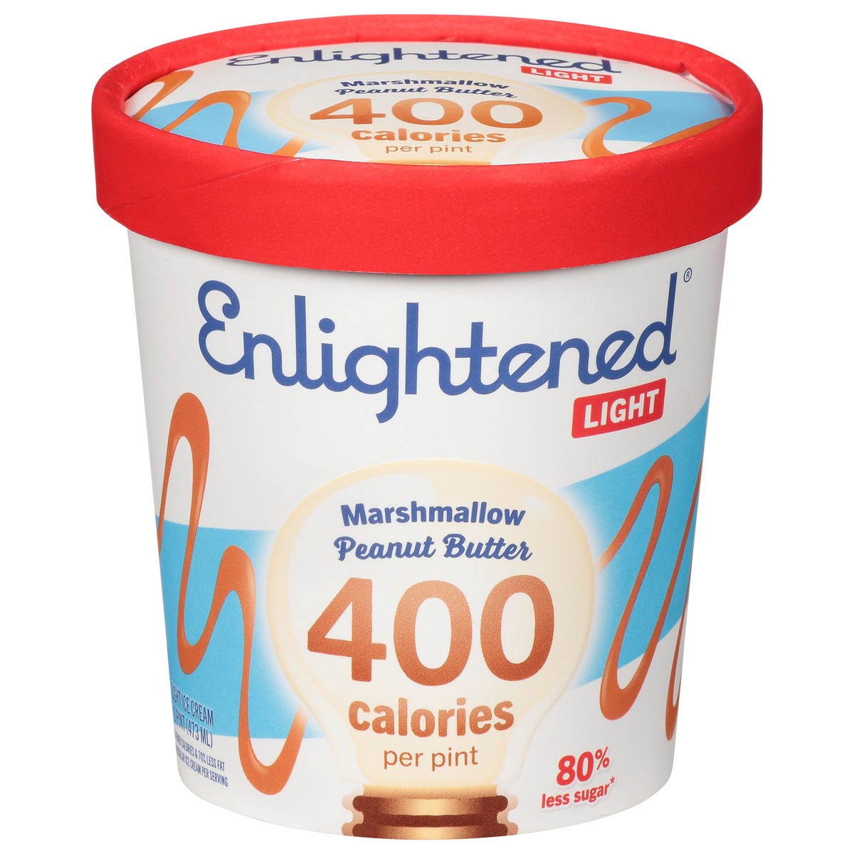 slide 1 of 12, Enlightened Light Marshmallow Peanut Butter Ice Cream 1 pt, 1 pint