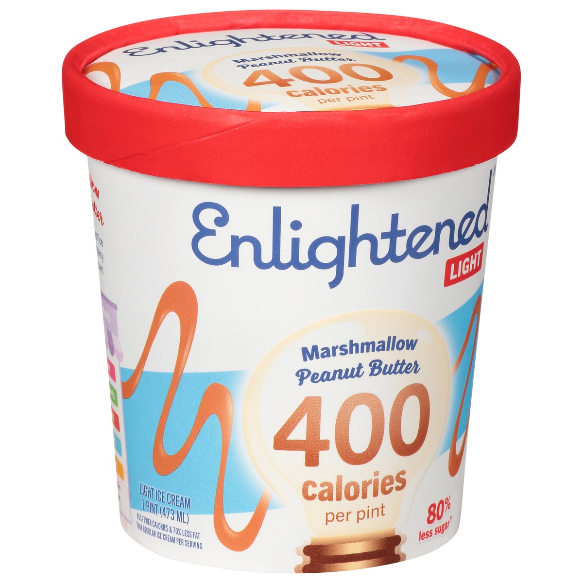 slide 9 of 12, Enlightened Light Marshmallow Peanut Butter Ice Cream 1 pt, 1 pint