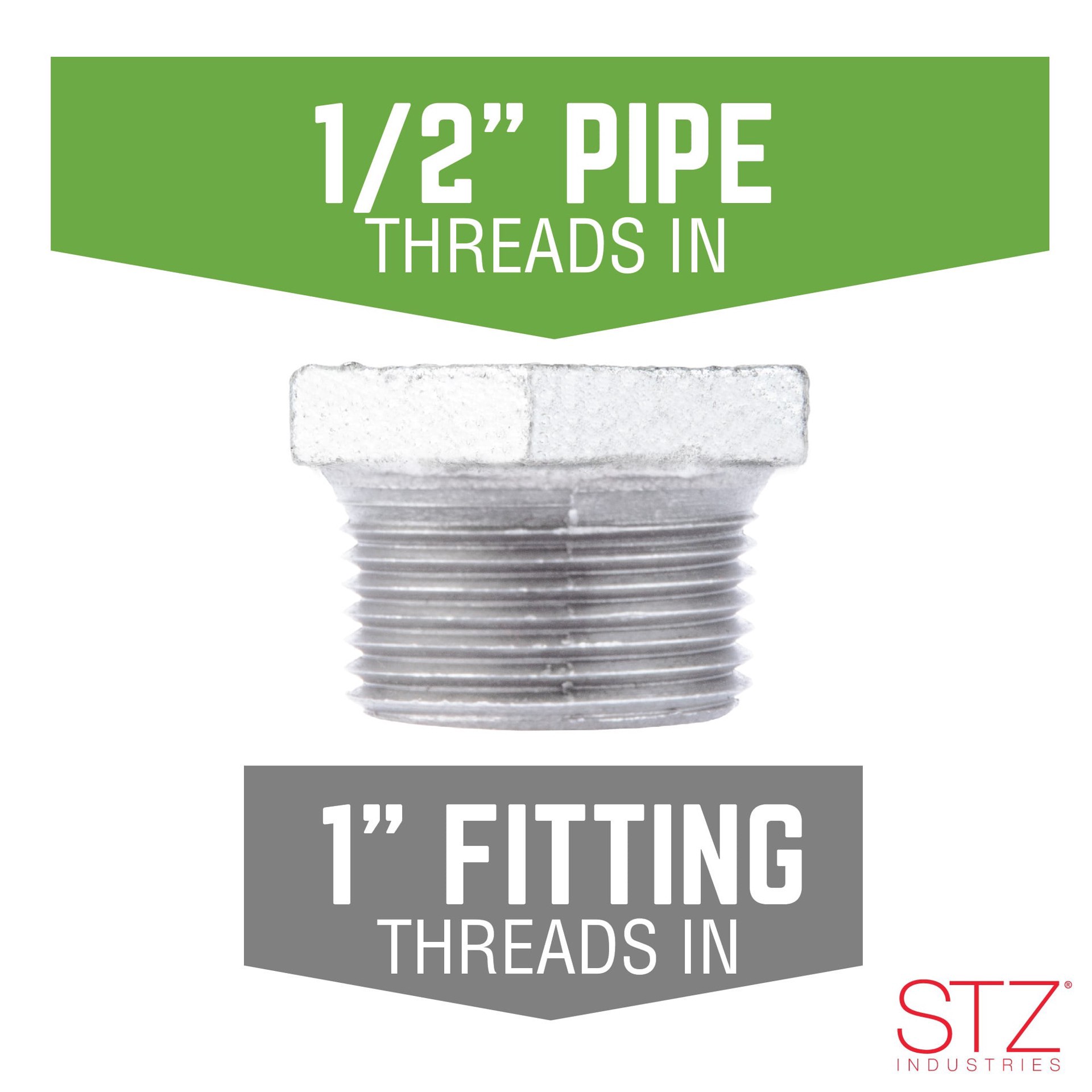 slide 4 of 6, Bushing Hex Galv 1X1/2, 1 ct