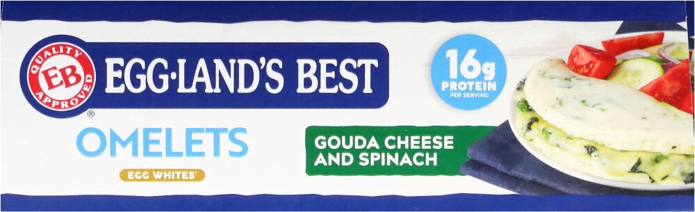 slide 3 of 6, Eggland's Best Egg Whites Gouda Cheese and Spinach Omelets 7.8 oz, 7.8 oz