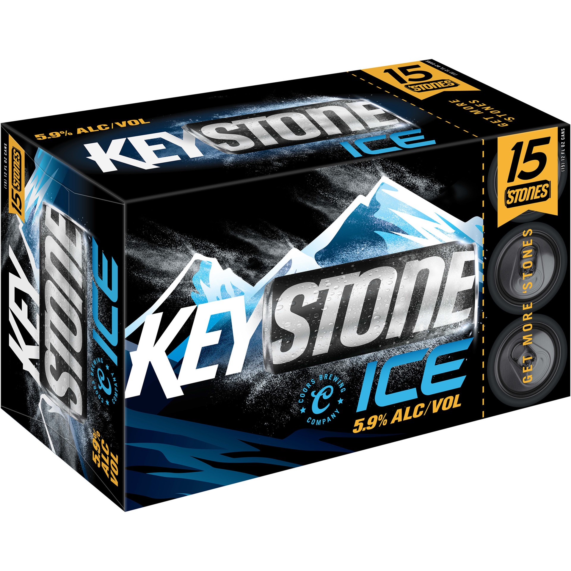 slide 3 of 5, Keystone Beer Ice 15Pk Cans, 15 ct; 12 oz