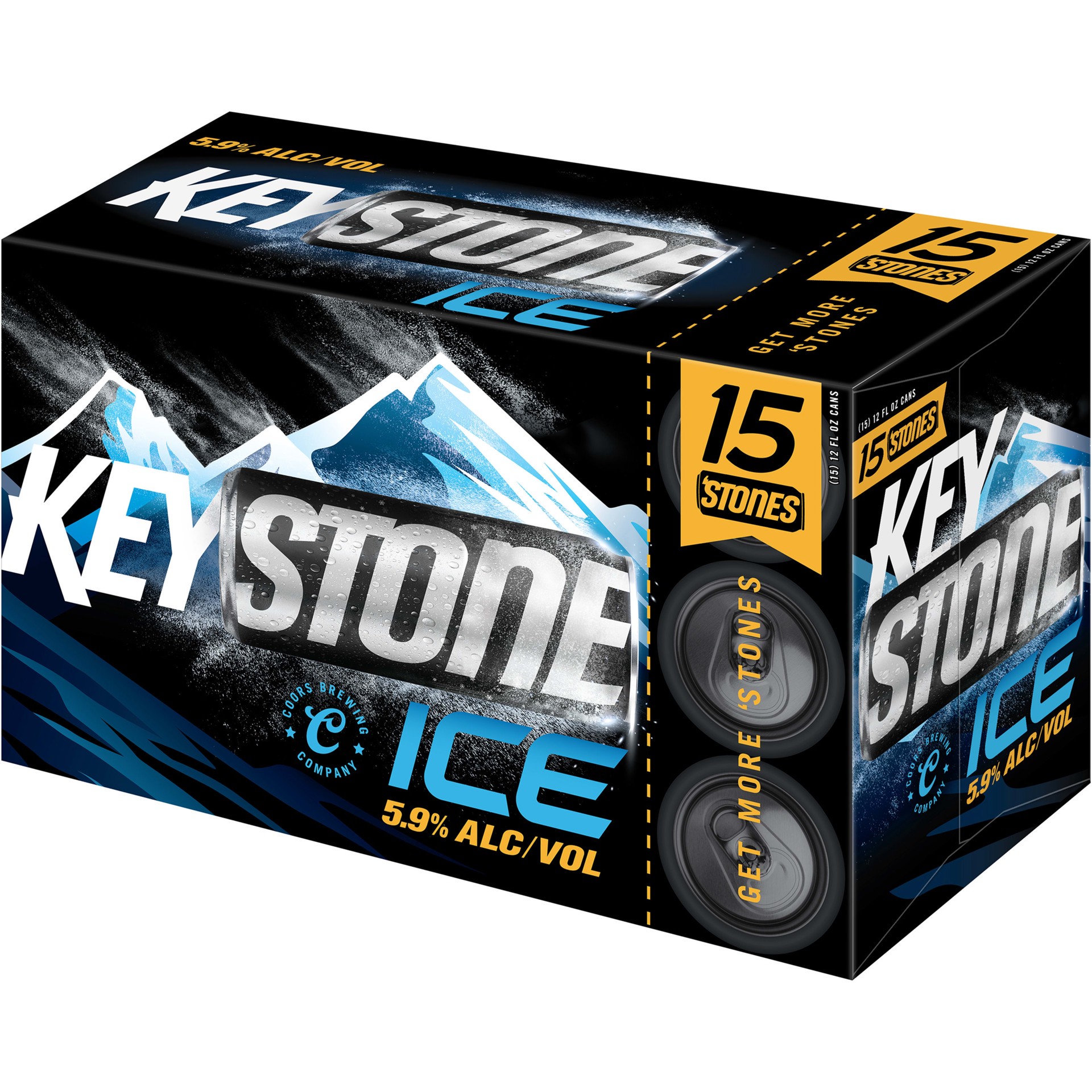 slide 5 of 5, Keystone Beer Ice 15Pk Cans, 15 ct; 12 oz