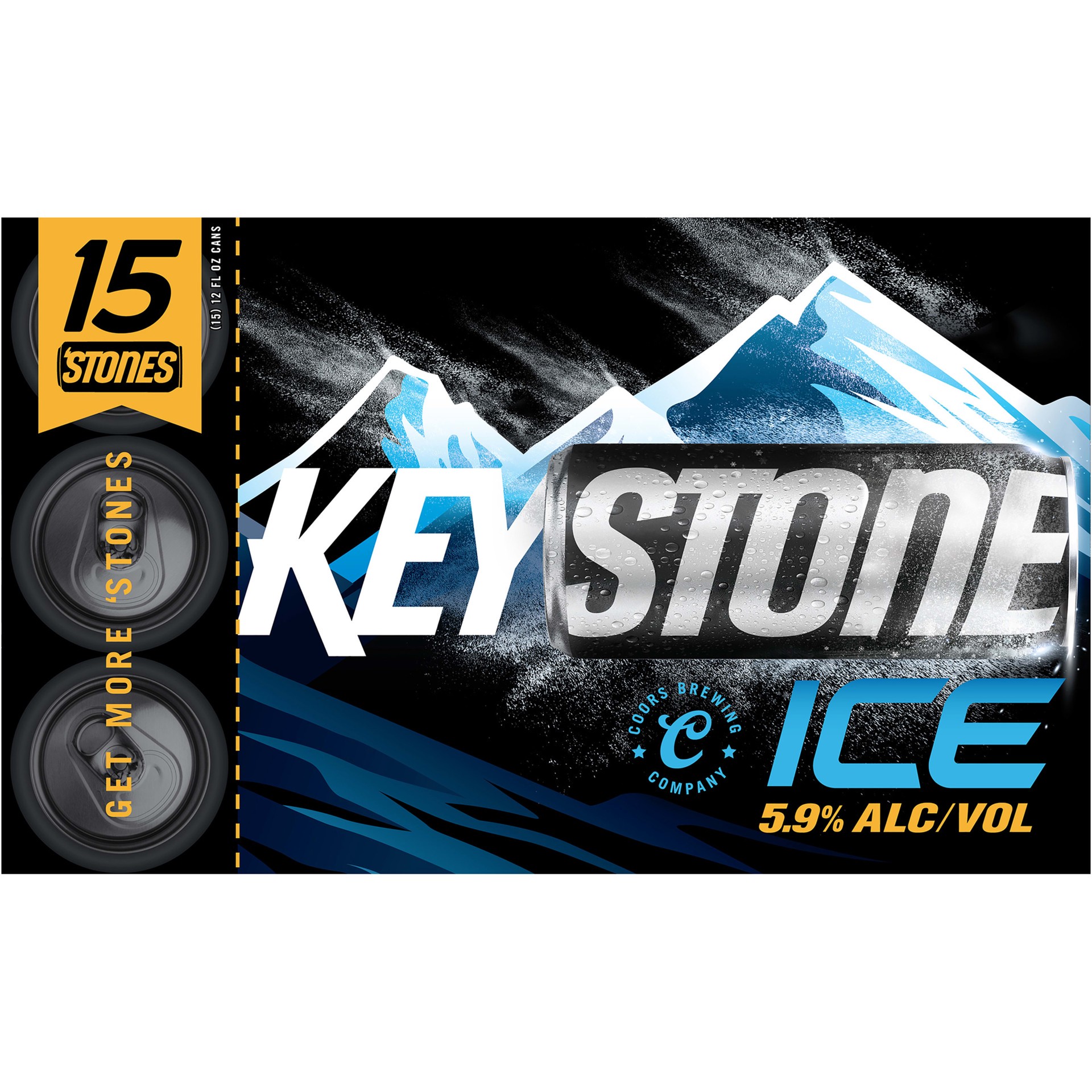 slide 4 of 5, Keystone Beer Ice 15Pk Cans, 15 ct; 12 oz