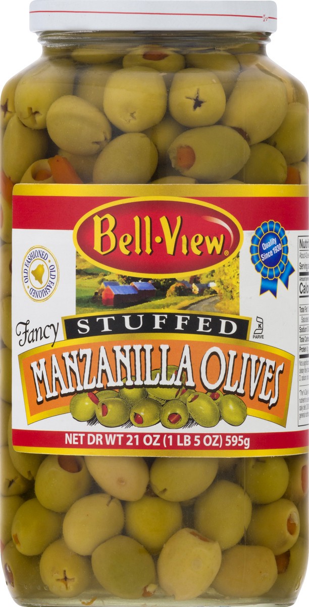 slide 9 of 9, Bell-View Stuffed Manzanilla Olives 21 oz, 21 oz